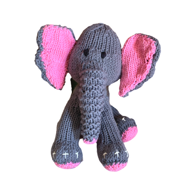 Soft toy - Elephant, Bush Baby, Small, Cotton - KENANA KNITTERS LTD.