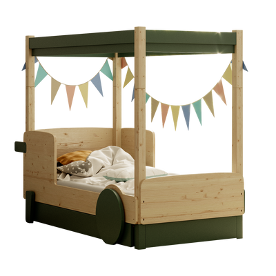 Chambres d'enfants - LIT BALDAQUIN ET TIROIR DISCOVERY 1 - MATHY BY BOLS