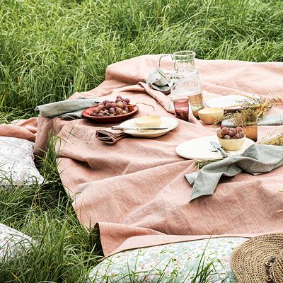 Table linen - Chambray Capucine - Linen tablecloth and napkin - ALEXANDRE TURPAULT