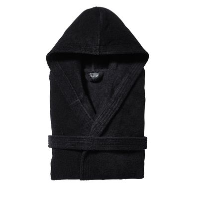 Other bath linens - Black Hooded Bathrobe - ESSIX