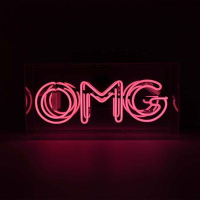 Decorative objects - 'OMG' Acrylic Box Neon Light - Pink - LOCOMOCEAN