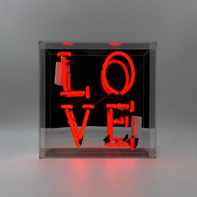Decorative objects - 'LOVE' GLASS NEON SIGN - RED - LOCOMOCEAN