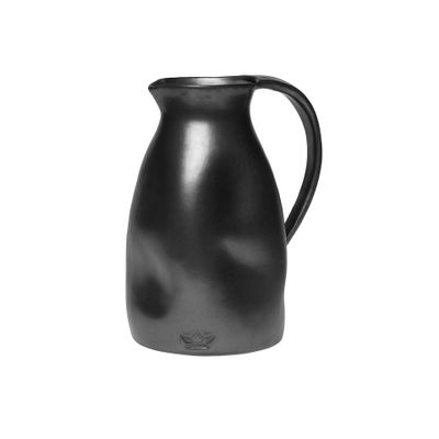 Carafes - Carafe Ceramic, Dented Jug -  Black Matt - DUTCHDELUXES INTERNATIONAL BV