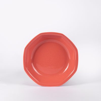 Couverts & ustensiles de cuisine - L'assiette creuse octogonale en porcelaine - Terracotta - OGRE LA FABRIQUE
