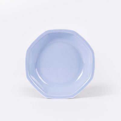 Couverts & ustensiles de cuisine - L'assiette creuse octogonale en porcelaine -Bleu clair - OGRE LA FABRIQUE