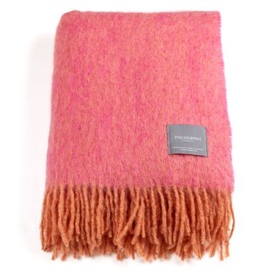 Throw blankets - Stackelbergs Orange & Pion Mohair Blanket - STACKELBERGS