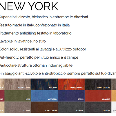 Fabrics - SOFA COVER NEW YORK - LOMBARDA TRAPUNTE S.R.L.