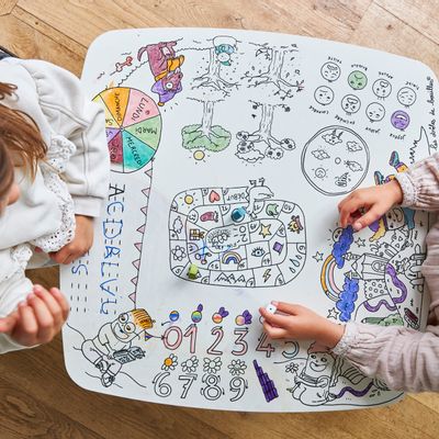 Tables et chaises pour enfant - The colouring table - La Coloritable l'Atelier des Artistes - Pack for 2 - DB KIDS (LES DRÔLES DE BOUILLES)