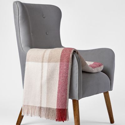 Scarves - Ecological blanket made of alpaca and wool. Natural fibers - PUEBLO