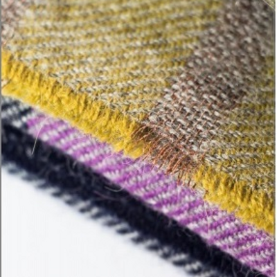 Scarves - 100% Baby Alpaca Lurex Stripes Throw Cover made of natural fibers. Luxury and sustainability - PUEBLO