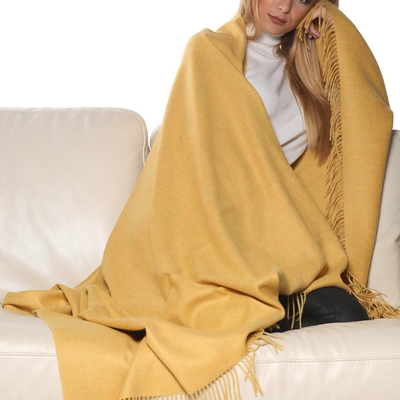 Scarves - Throw 100% Baby Alpaca. Melange Design. Natural certified  fibers - PUEBLO