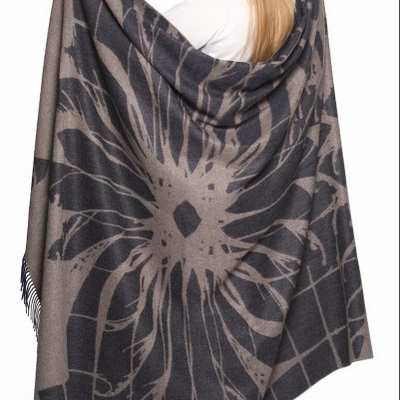 Scarves - Blanket Throw 100% Baby Alpaca Jacquard. Luxury and Sustainable. Natural  fibers - PUEBLO