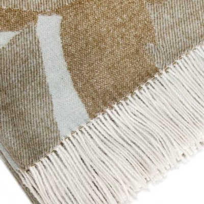 Scarves - 100% real baby alpaca Throw/ Abstract  design -Luxury and sustainability. Natural fibers - PUEBLO