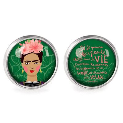 Jewelry - Ears studs Queen Size surgical stainless steel- Frida - LES JOLIES D'EMILIE