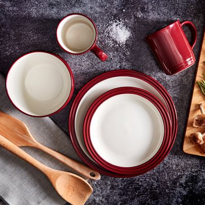 Assiettes au quotidien - Service de table 16 pièces Barbary & Oak Foundry - RKW LTD - BARBARY & OAK