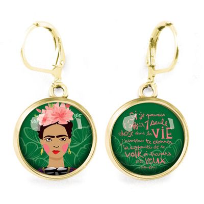 Jewelry - Dormeuses Queen Size acier chirurgical inoxydable Or - Frida - LES JOLIES D'EMILIE