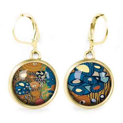 Jewelry - Sleepers earrings Klimt - Gold - LES JOLIES D'EMILIE