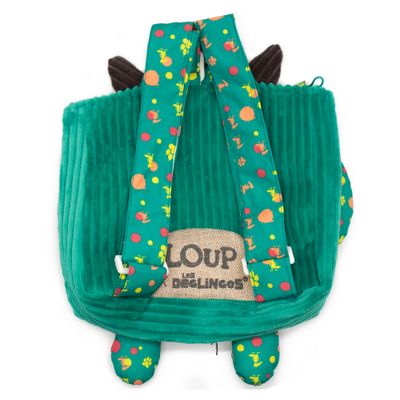 Sacs et cartables enfants - Sac à dos velours LOUP (éditions Auzou) - DEGLINGOS