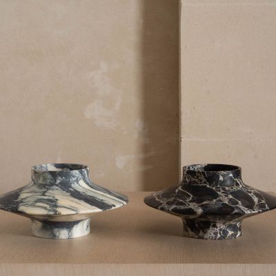 Bougeoirs et photophores  - VASE POUR FLEUR EN MARBRE GAMMA PHOTOPHORE - OOUMM