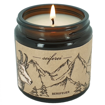 Candles - "BERGFEUER" - scent and massage candle - SEIFEREI
