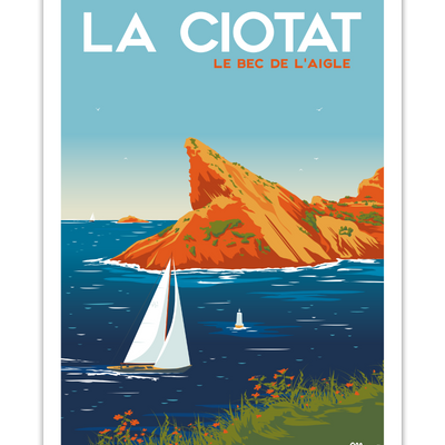 Affiches - Affiche LA CIOTAT "Le Bec de l'Aigle" - MARCEL TRAVEL POSTERS