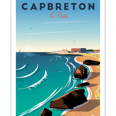 Poster - Poster CAPBRETON "La Piste" - MARCEL TRAVELPOSTERS