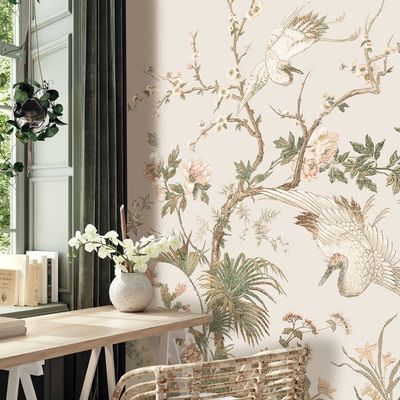 Other wall decoration - FLEURS DE PRUNIER scenic wallpaper - LE GRAND SIÈCLE