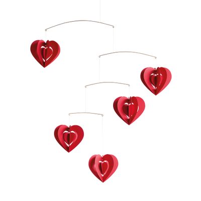 Gifts - Clara Heart Mobile, hanging paper art - LIVINGLY