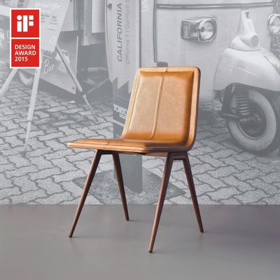Chairs - TECNO Chair- metal+leather - DOIMO BRASIL