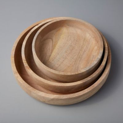 Platter and bowls - Natural Mango wood bowls - BE HOME