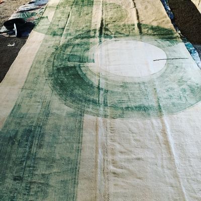 Bespoke carpets - Painted carpet - COTÉ PIERRE MATHILDE LABROUCHE