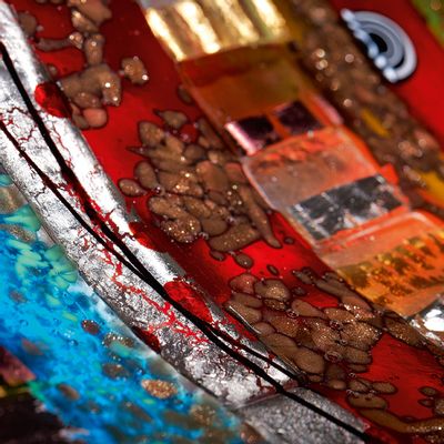 Art glass - Damasco L20 plate - ALFIER GLASSTUDIO