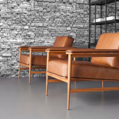 Chaises longues - Chaise longue OPEN- métal+cuir - DOIMO BRASIL
