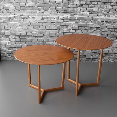 Autres tables - Table d'appoint FORM- métal et bois - DOIMO BRASIL