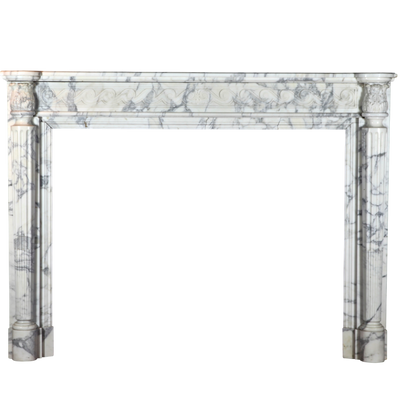 Design objects - Beautiful 18th Century Parisian Marble Fireplace Mantel - MAISON LEON VAN DEN BOGAERT ANTIQUE FIREPLACES AND RECLAIMED DECORATIVE ELEMENTS