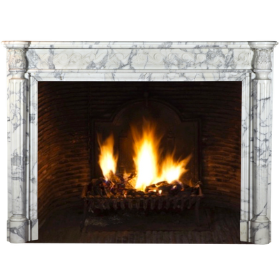 Design objects - Beautiful 18th Century Parisian Marble Fireplace - MAISON LEON VAN DEN BOGAERT ANTIQUE FIREPLACES AND RECLAIMED DECORATIVE ELEMENTS