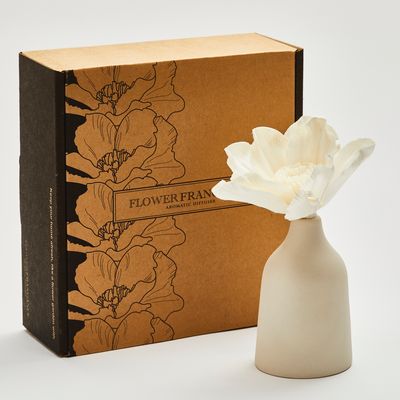Diffuseurs de parfums - Vase diffuseur de parfum Mana - Parfumeur en ceramique et bois de Sola - ANOQ