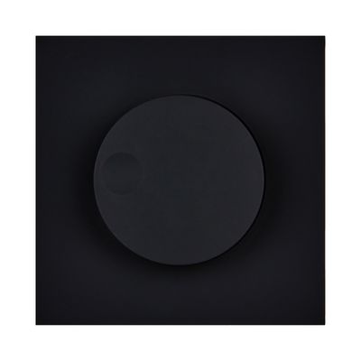 Objets design - Désir dimmer in black on Simple Plate in Black Soft Touch finish - MODELEC