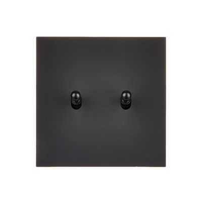 Objets de décoration - Leviers Désir en noir sur Plaque simple en finition Noir Soft Touch - MODELEC