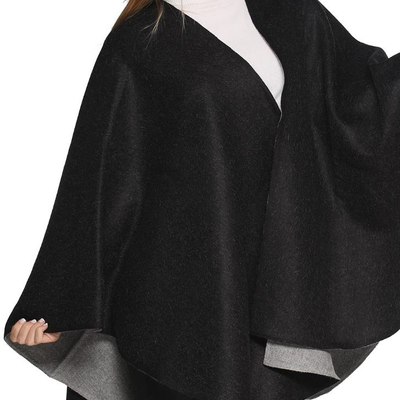Throw blankets - DOUBLE-SIDED ALPACA CAPE. Luxury and durability. Natural fibers - PUEBLO