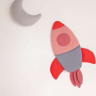 Decorative objects - Pippo the crazy rocket — STOFFAMICO - Textile wall decor - MISCIMU'                               AMICI DI STOFFA