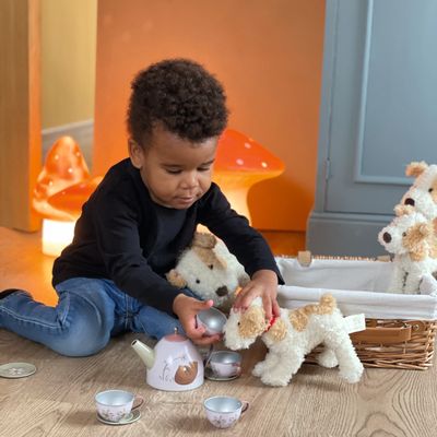 Jouets enfants - 540053 - SET DE THE EN METAL FORET DANS VALISE EN OSIER - EGMONT TOYS