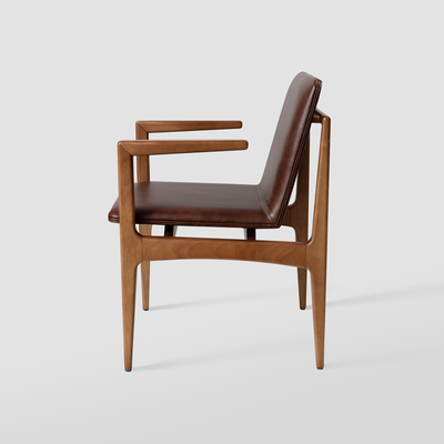 Chairs - MINIMALIST "OSCAR" CHAIR WITH ARMREST - ALESSANDRA DELGADO DESIGN