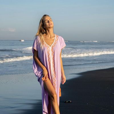 Apparel - Bali long kaftan / cover-up beach dress - MON ANGE LOUISE