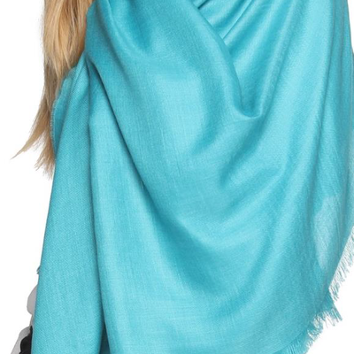 Plaids - CHÂLE 70 % alpaga royal, 30 % soie. Fibres naturelles. Luxe et durabilité - PUEBLO