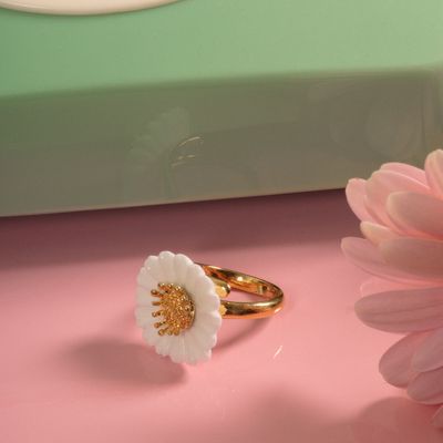 Jewelry - Bague marguerite avec pistil doré - NACH