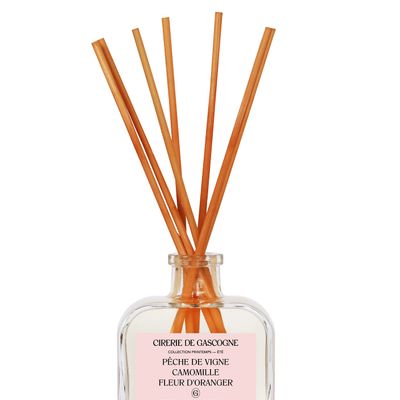 Diffuseurs de parfums - Diffuseur de parfum Pêche de Vigne - Camomille - Fleur d'oranger - CIRERIE DE GASCOGNE