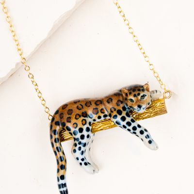 Jewelry - Leopard on a branch necklace - NACH