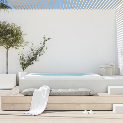 Jacuzzis - Drop X White Outdoor Spa. - DROP