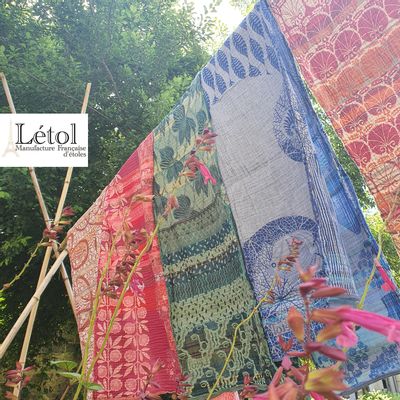 Foulards et écharpes - Létol, étole en coton bio de fabrication française - LÉTOL , MANUFACTURE FRANÇAISE D'ÉTOLES